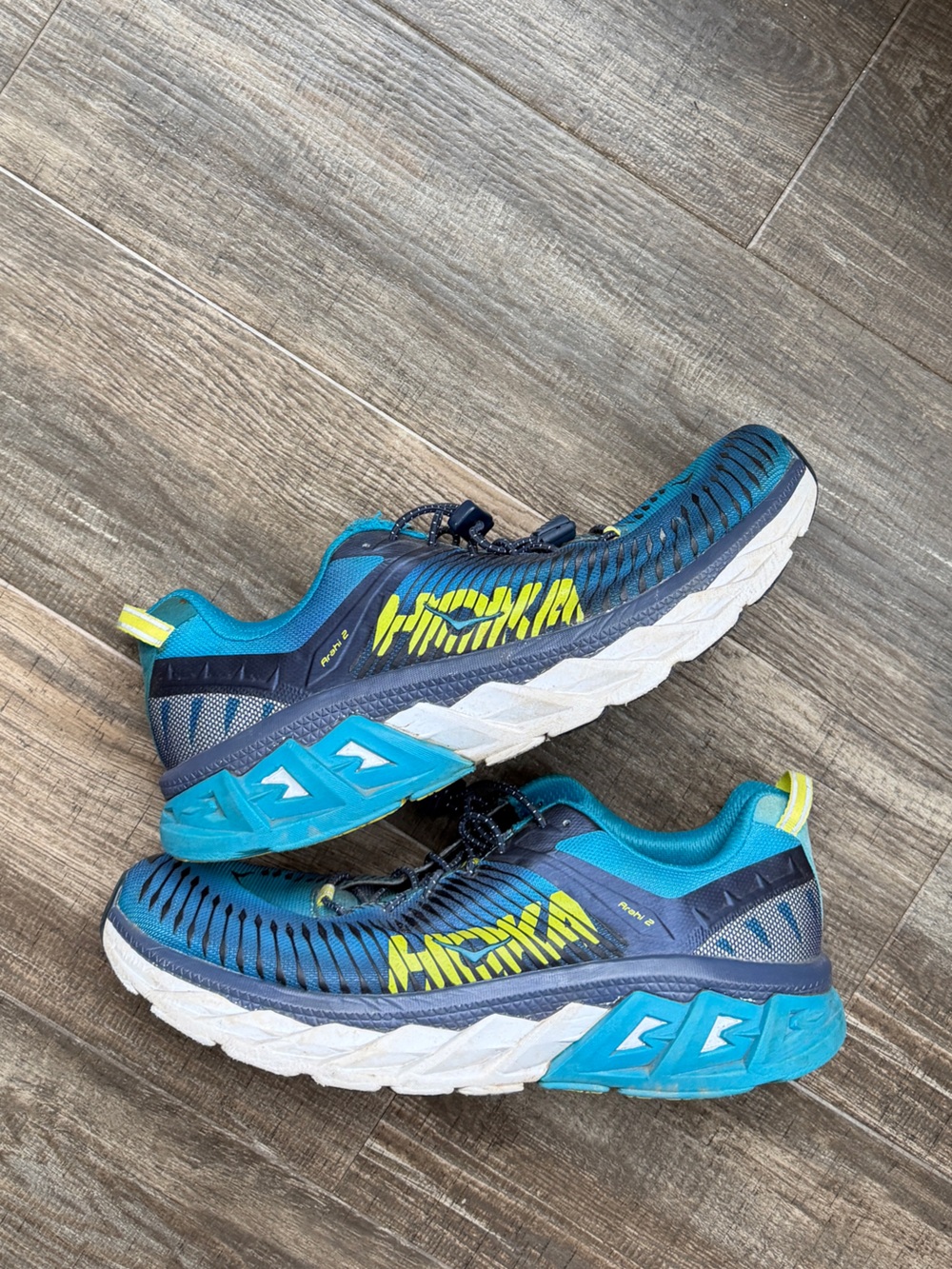 HOKA ARAHI 2 CARRIBEAN SEA / DRESS BLUE RUNNING SHOES - MEN'S 11